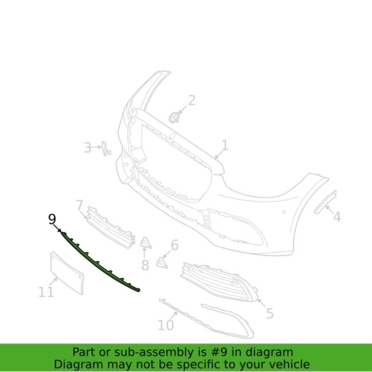 Front Bumper Trim for Mercedes-Benz S-Class W223 (2238853900, 2238854200, 2238854300)
