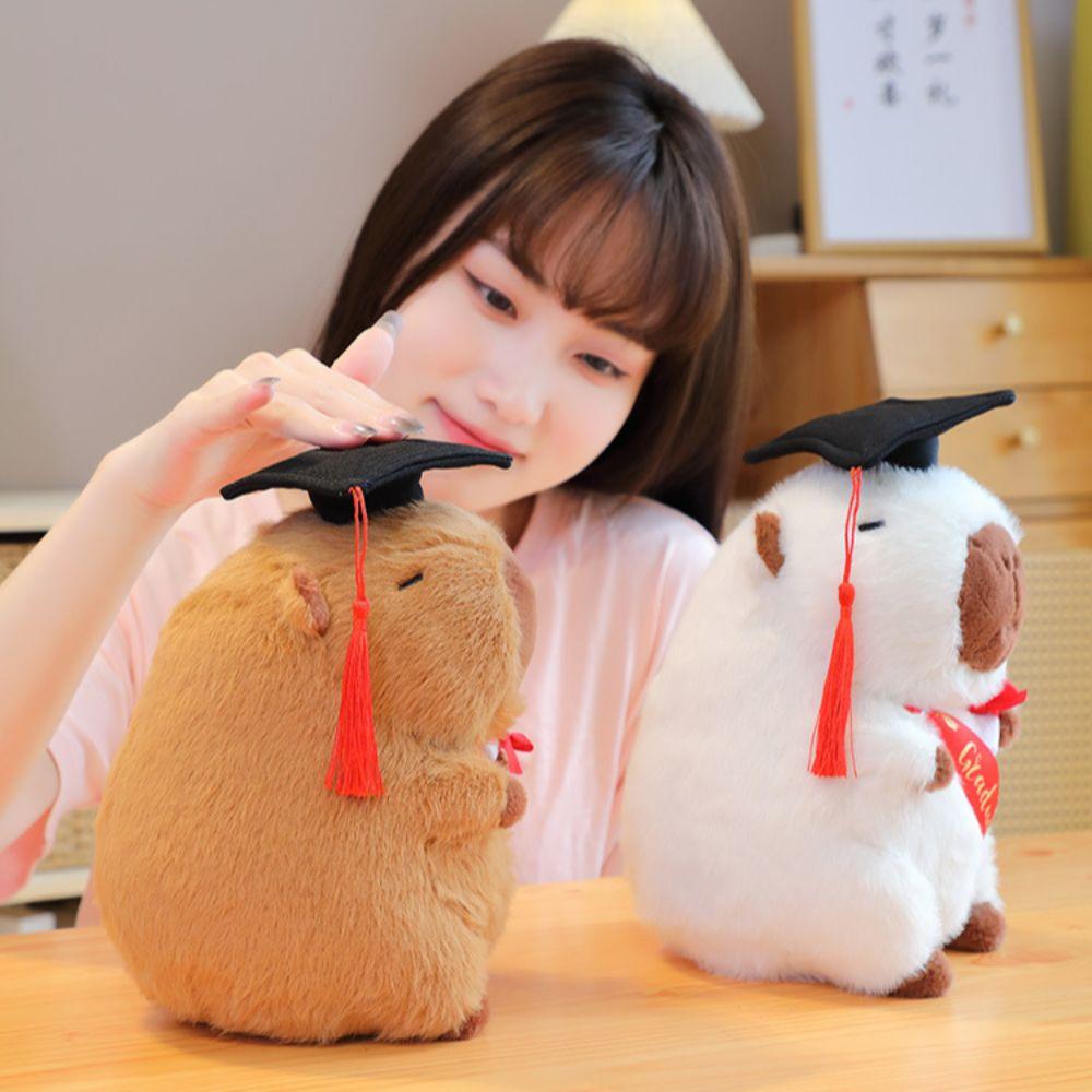 Gift for Graduates Cartoon Capybara Toy Doll Plush Simulation Capibara Cute Capybara Plush Toy