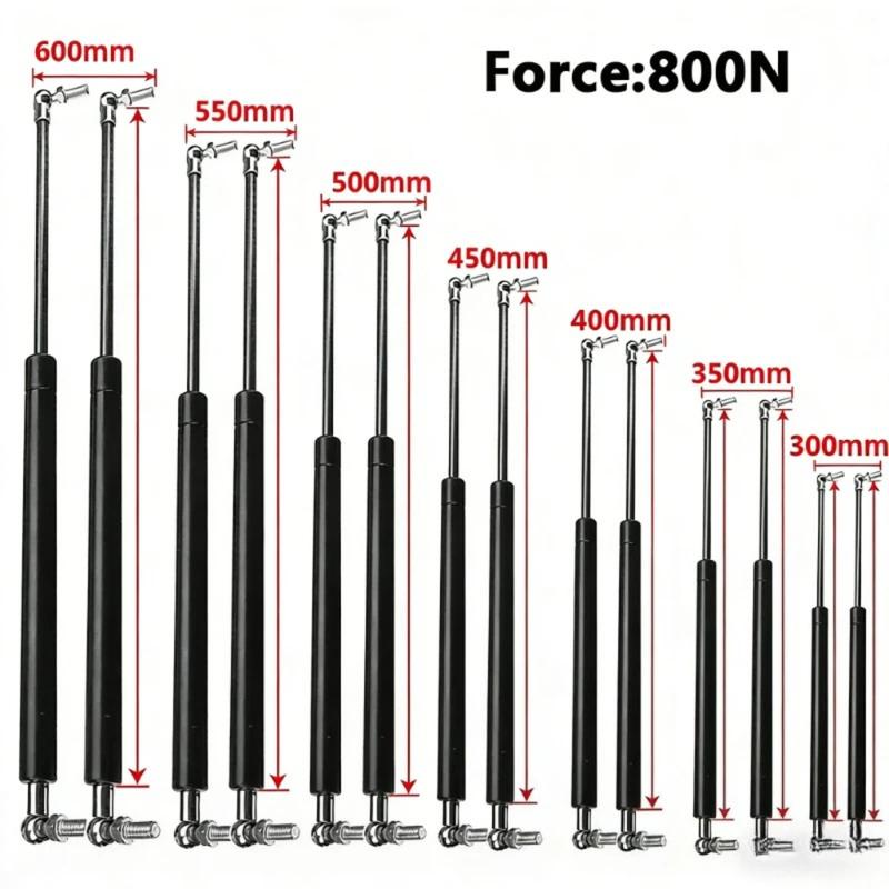 Lazmllcan 2PCS Universal 800N 300-600mm for Car Boot Caravans Doors Windows Hatches Boat Bus Lift Support Gas Spring Struts 300MM-800N