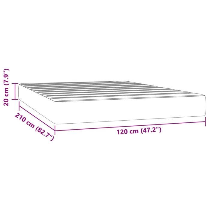 VidaXL Pocket Spring Bed Mattress 120x210 Cm Thickness 20 Cm Velvet,mattress,bed Mattress,divan Mattress,4016