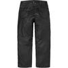 Supreme S Logo Leather Baggy 5-Pocket Jean Black