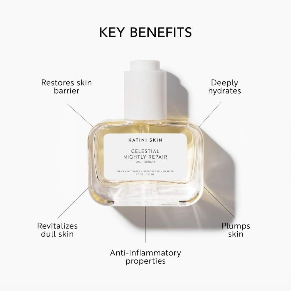 Katini Skin Celestial Nightly Skin Repair Oil Serum 1.7 Oz 50 Ml