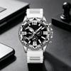 Fake Three-Eye Sports Wind Silicone Strap Big Gold Watch Multi-Color Fashion Business Versatile Men'S Quartz Watch