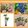 TOYMYTOY Set of Miniature Artificial Palm Coconut Tree Models for Micro Perfect for Aquarium and Terrarium Decorations 15-Piece Trees, Plastic,
