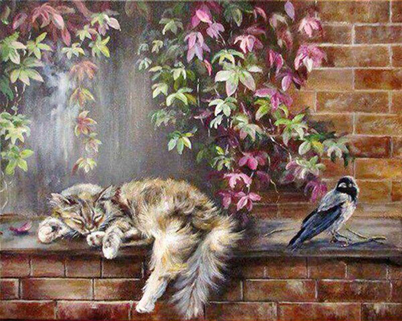 Diamond Painting Ducks Flowers Cat Rhinestones 5D DIY Diamond Embroidery Full Set Sky Landscape Cross Stitch Diamond Mosaic Handmade Gift