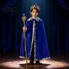 Role Play Costume for Adults Kids King Robe Adults Velvet Queen Royal Cosplay Cape Medieval Halloween Cloak Viking Prince Dress Up Accessory