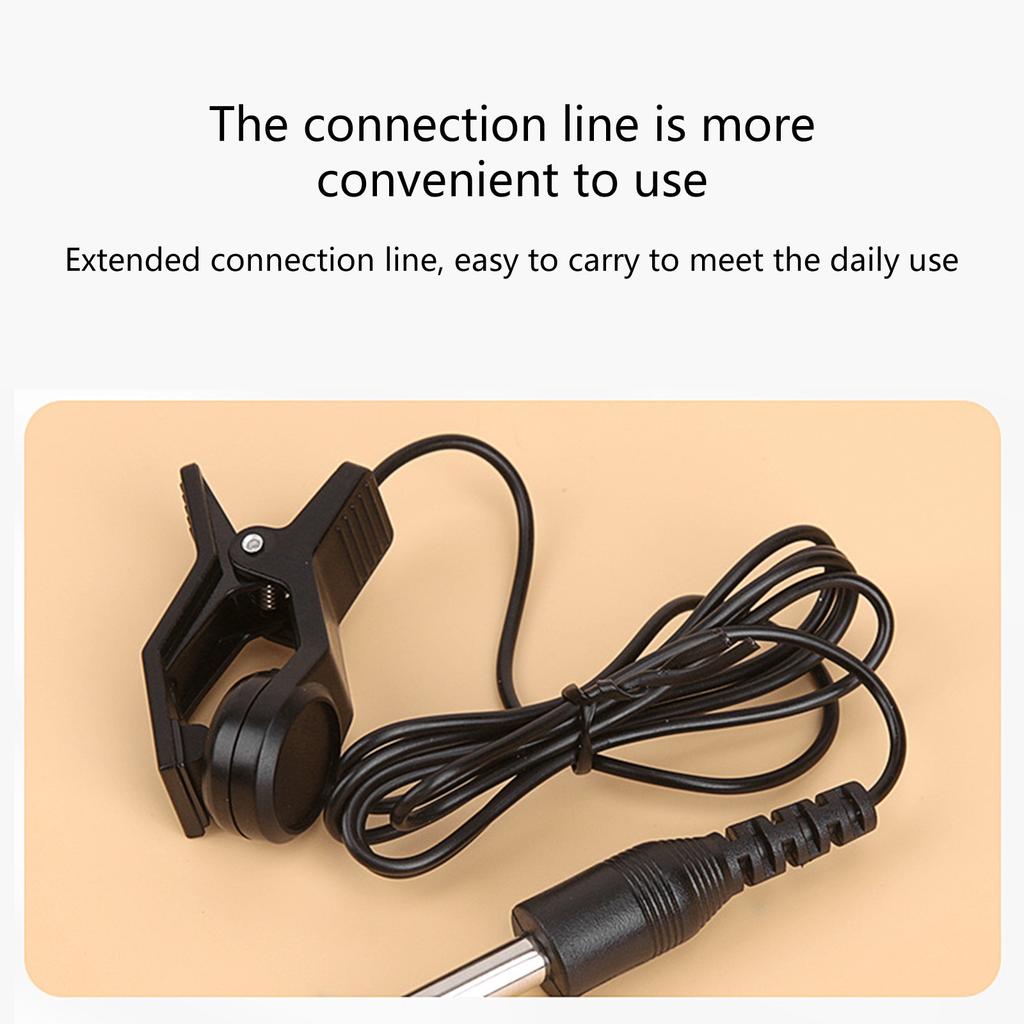 Violin Acoustic Guitar Ukulele Pickup Clip On Microphone Piezo Pickup Guitar Sound Hole Pickup with 6.35mm Audio Jack