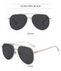 High-End Men's Retro Double Bridge Aviator Sunglasses - Fashionable Metal Goggles for Sun Protection