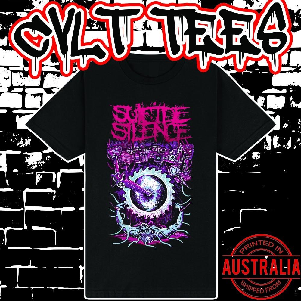 Suicide Silence Band Shirt ~ Premium Black Gildan Cotton Tee Unisex T-Shirt S