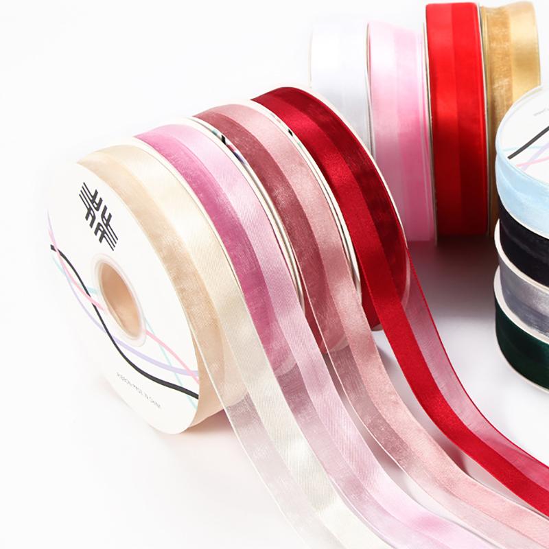 2.5Cm Wide Package Flower Ribbon Bouquet Packaging Material Ribbon Bow Yarn Ribbon Bouquet Packaging Ribbon