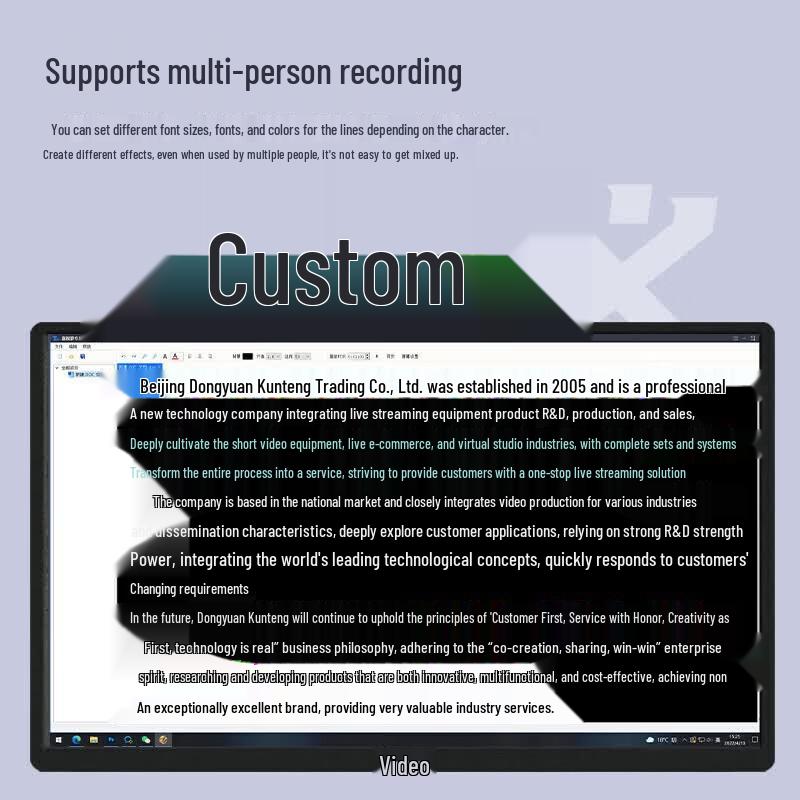 Jashiying Pro Stage Teleprompter with 43-inch Display and Integrated Host