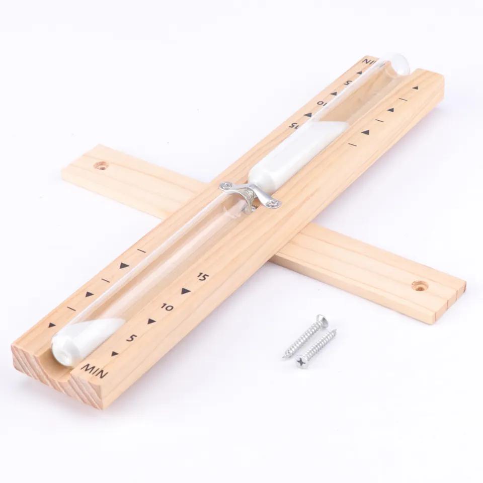 Bathroom Hourglass Wooden Rotating Timer 15/30min Sauna Timer Wall Mounted Explosion-Proof Glass Hourglass Ornament 15min белый