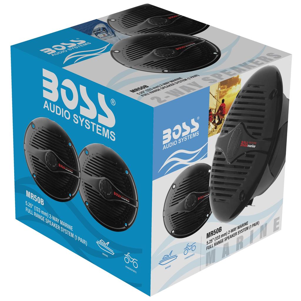 Waterproof 2-way 150W Speaker, Black, Parallel Imported Product
