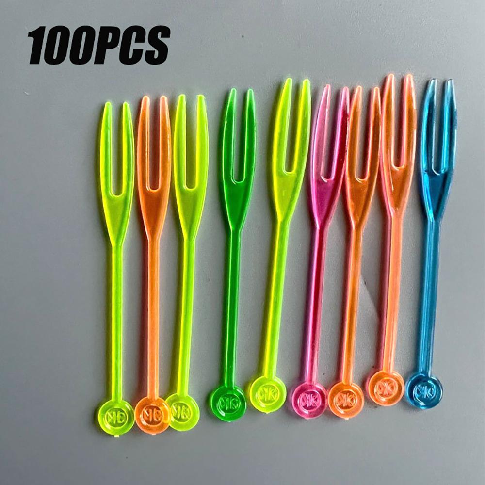 100Pcs Animal Flamingo Heart Party Supplies Food Pick Buffet Fruit Fork Snack Cake Dessert Salad Sticks Cocktail Toothpick Skewe