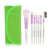 Luxurious 7pcs Makeup Brushes Set With Soft Artificial Fibers And Wooden Handles