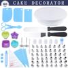 Kuchen DIY Kuchen Backwerkzeuge 80 Stück Zuckerguss Backtüllen Spritzbeutel Sets Dekorations-Kits Kuchen Drehteller Gebäckwerkzeuge für die Küche