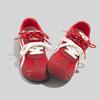 Schöne Retro rote deutsche Trainingsschuhe neue lässige Sportschuhe dünne Sohle