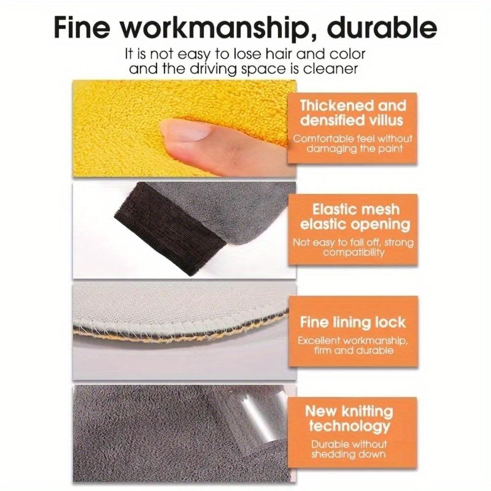 Ultra-soft Microfiber Car Wash Gloves—scratch-resistant and Reusable, with A Double-sided Terry Cloth Design Suitable for Both Dry and Wet Use