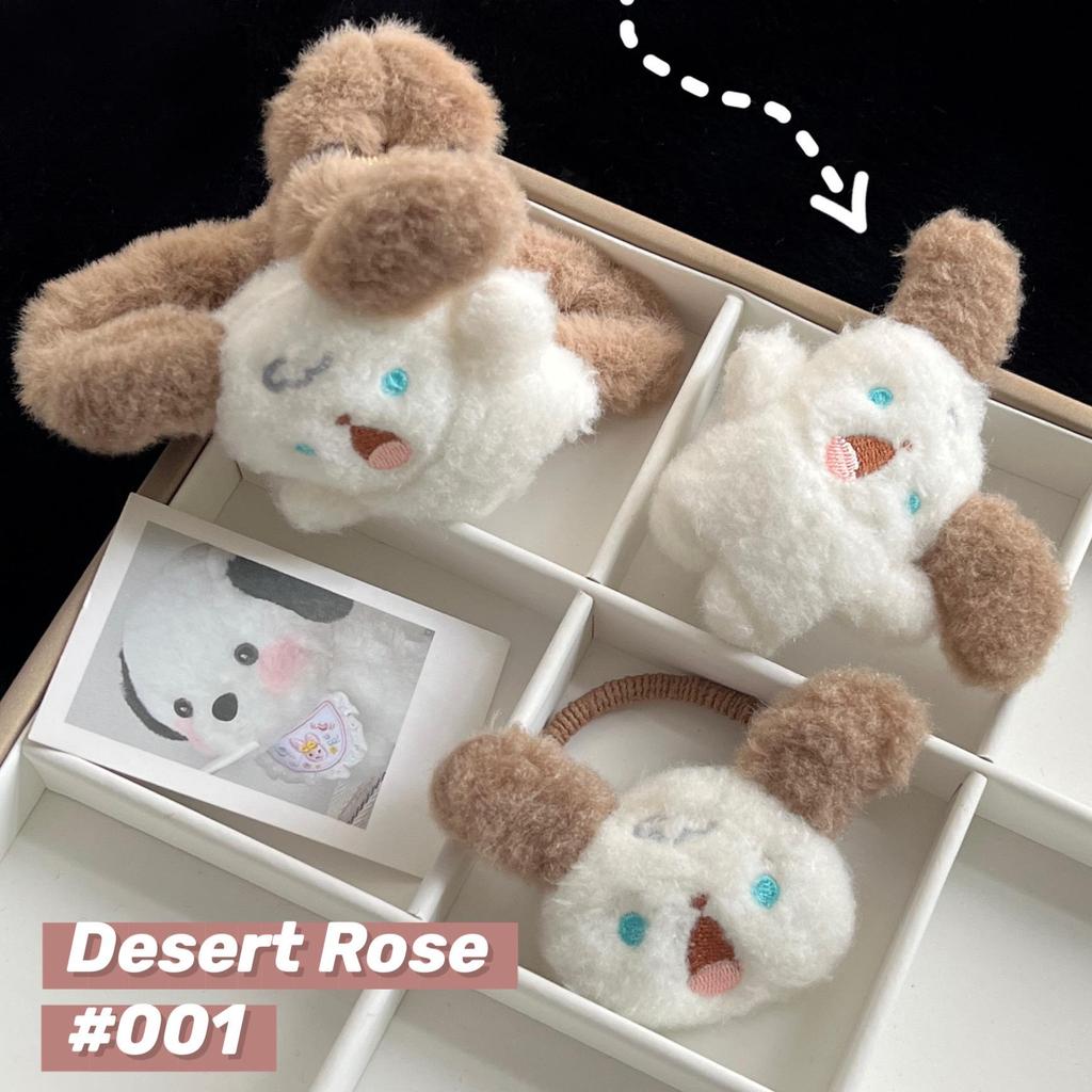 Screaming Puppy Plush Claw Hair Clip - Cute, Soft Cartoon Accessory for Women and Students, Perfect for Autumn and Winter.