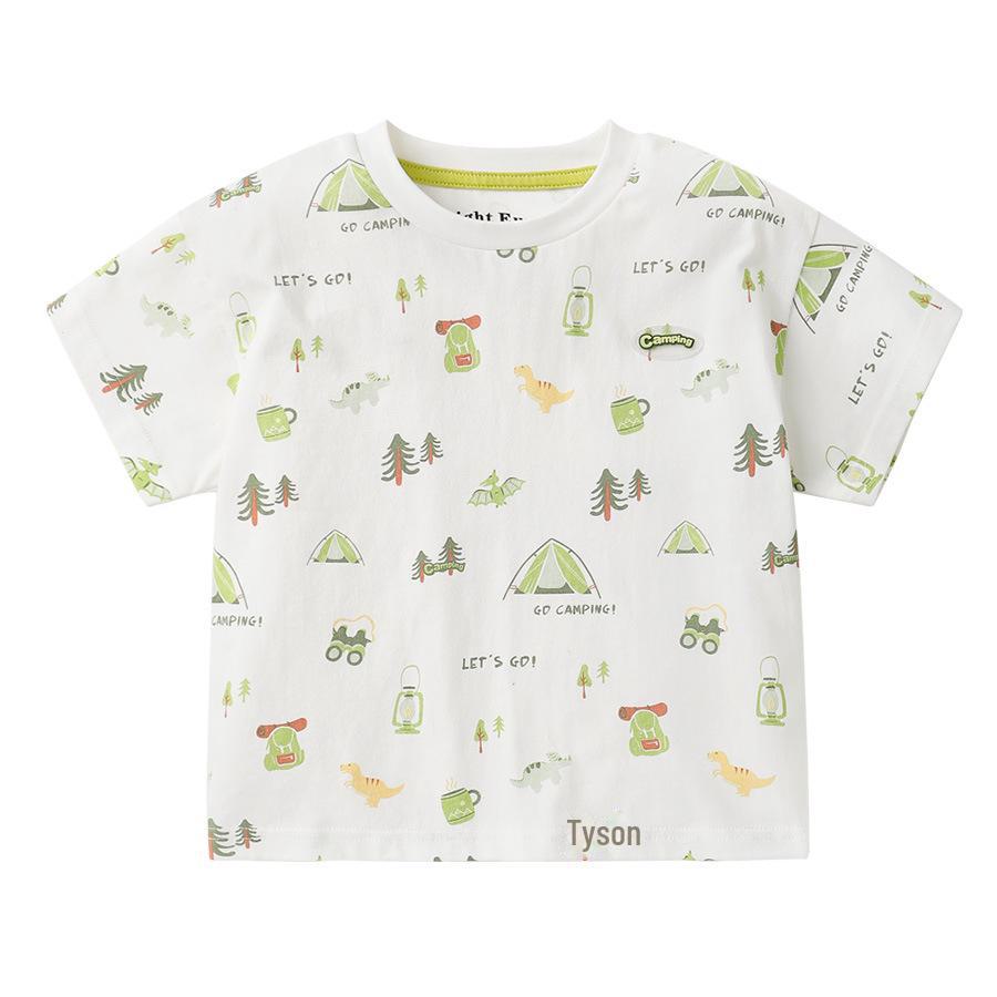 Boys' Cotton Short-Sleeve Summer T-Shirt - Lightweight Children's Top