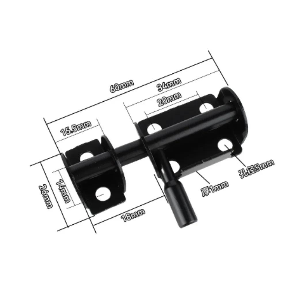 

2025 Новый дверной засов Прочный скользящий засов Защелка Накидная планка Домашняя фурнитура Безопасность ворот Замок для двери туалета Нержавеющая сталь