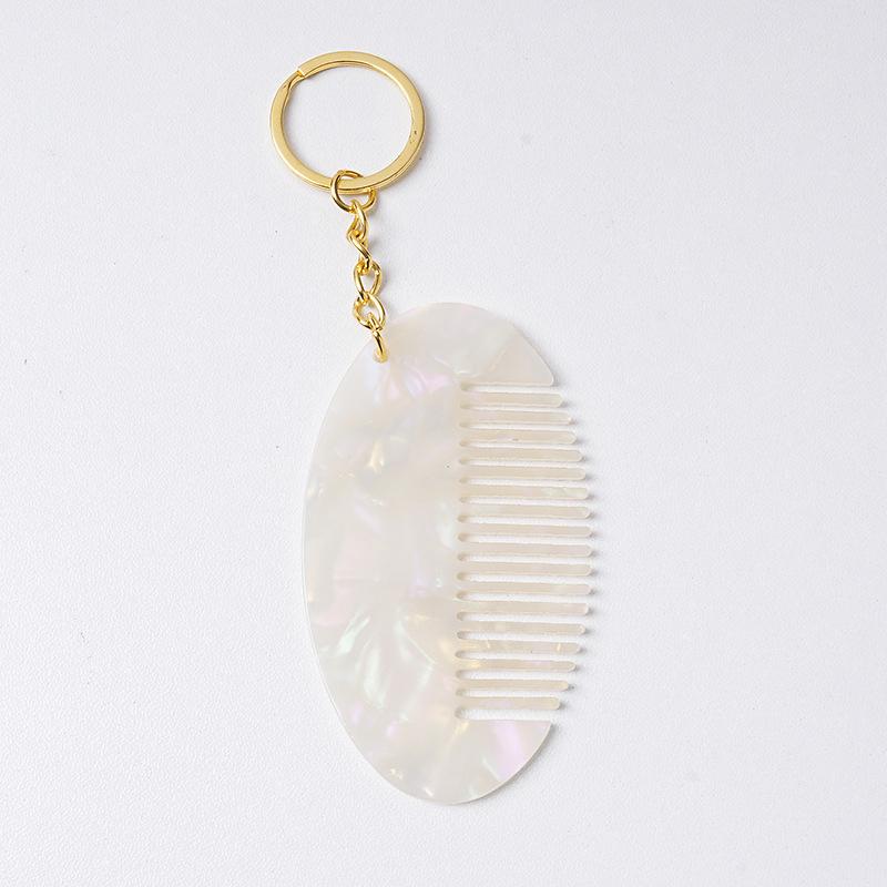 Portable Mini Comb Cute Keychain For Women Backpack Pendant Bag Decor Colorful Key Chains Car Keychains Travel Hair Accessories