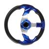 13in 320mm Universal PU Leather Car Sport Racing Drift Steering Wheel Blue