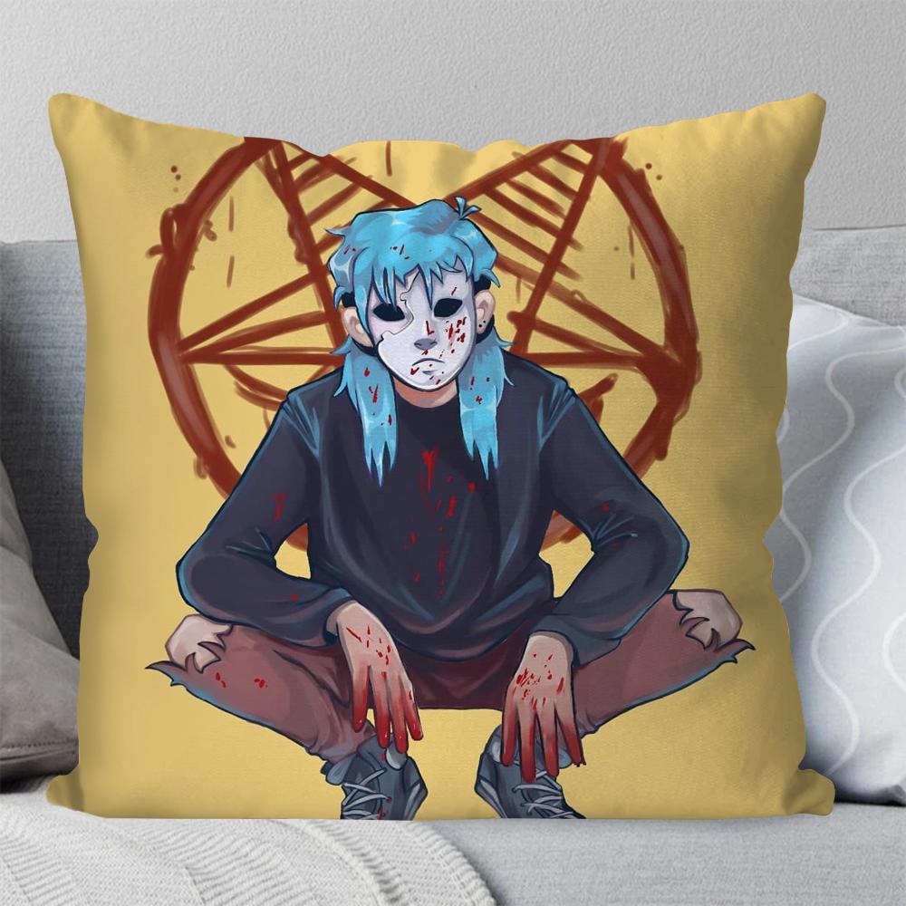 Game Sally Face Pillow Case Square Pillow Bedroom Sofa Leisure Comfort Cushion Car Living Room Home Decoration 40X40