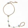 Chain Ring Finger Bracelets Bohemia Colorful Bracelet Made of Natural Stones 18k Gold Plated Stainless Steel Jewelry ALN25121879