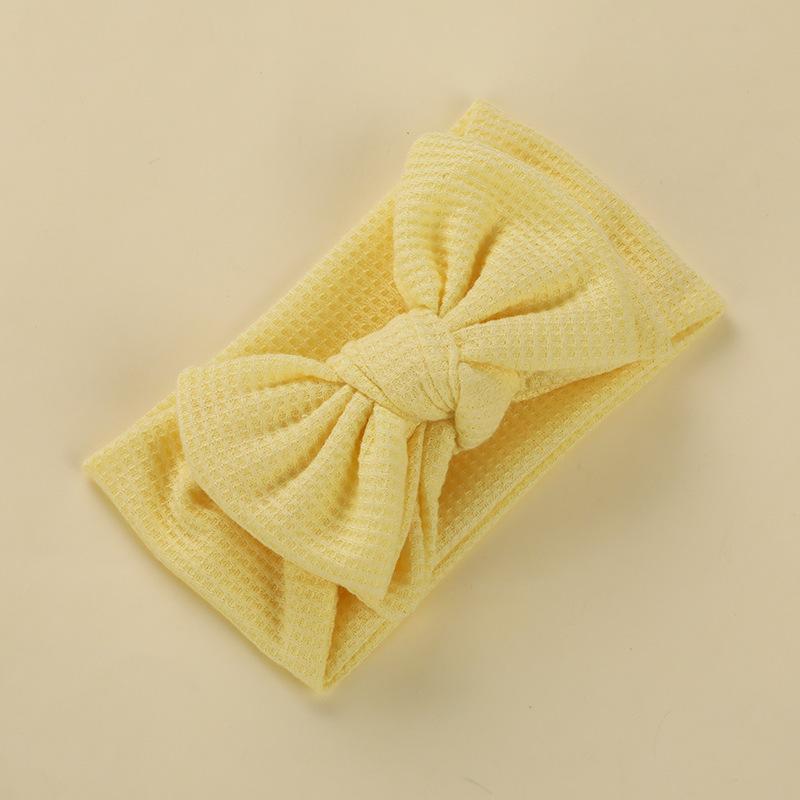 Doppellagiges großes Schleifen-Baby-Stirnband Neugeborene Baby-Mädchen Kinder Kopfschmuck Gestricktes Kinder-Haarband Turban Kopfbedeckung Haar-Accessoires