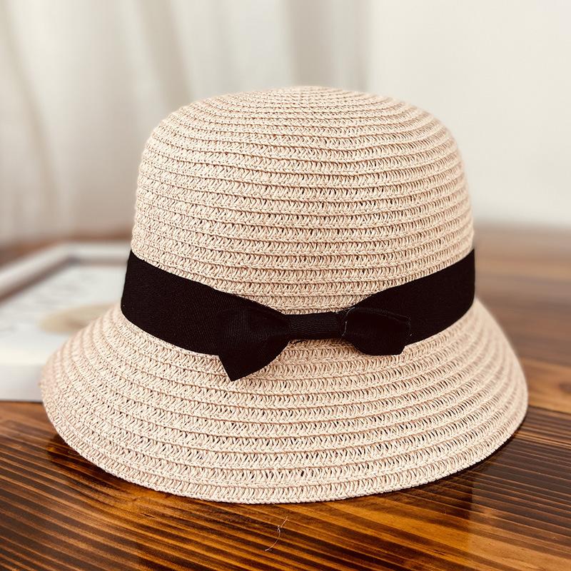 Sun hat that covers the face, small bucket hat, beach fisherman hat, women's straw hat, straw-braided small brim, sun protection, summer fashion
