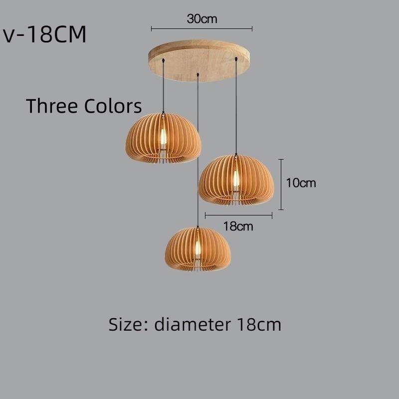 Dining Tea Room Wooden Lantern Chandelier Living Room Bedroom Kitchen Decoration Ceiling Hanging Lamp Chinese Bamboo Lamp