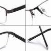 Semi-Rimless Square Photochromic Prescription Glasses Metal Frame Myopia Spectacles Diopter 0 To -6