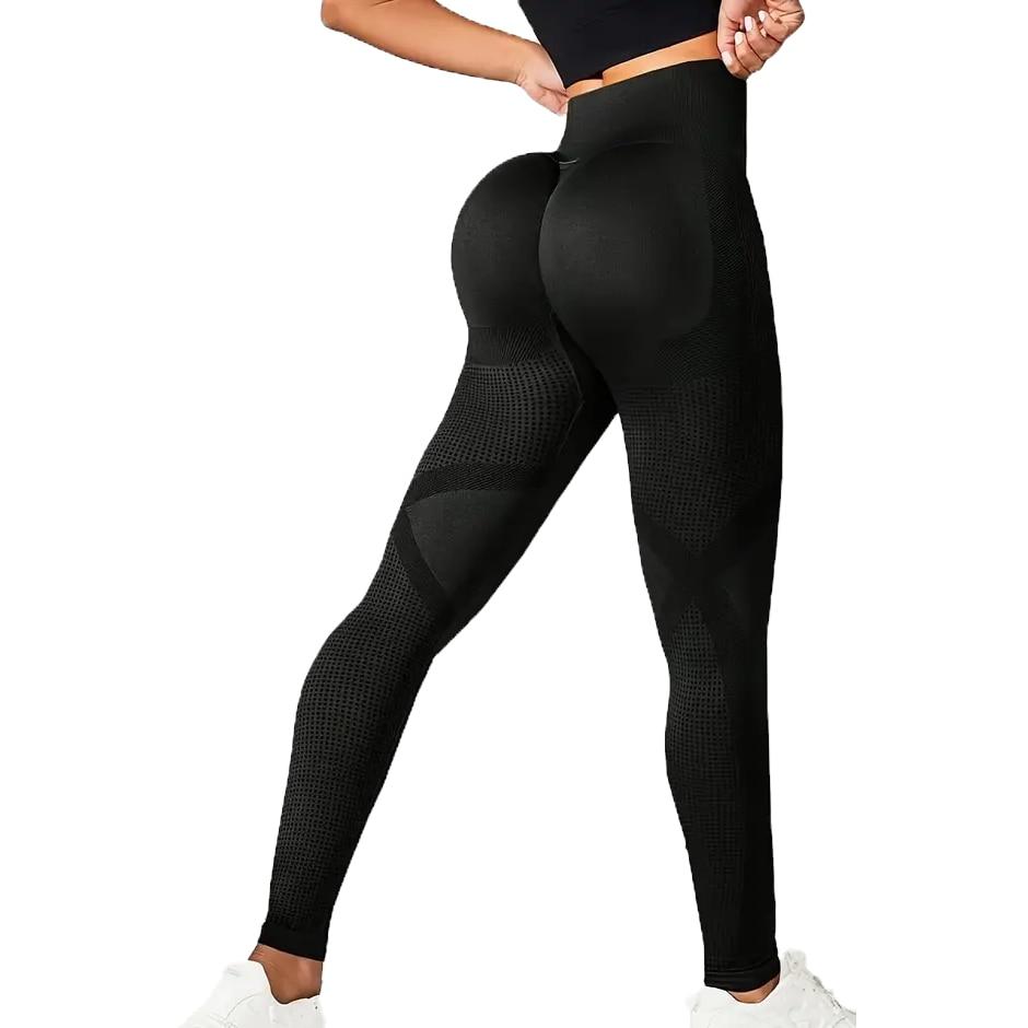 High Waist Push Up Shapewear Leggings Black Tummy Control Yoga Pants Women