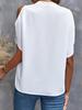 2026 Summer Women's V-Neck Off-Shoulder Top - Solid Color & Stylish
