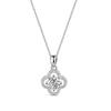 S925 Silver Moissanite Jewelry Set: Four-Leaf Clover Necklace & Ring for Women