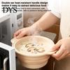 High Temperature Safe Kitchen Tool Foldable Silicone Microwave Steamer, Collapsible Steamer Bowl, Splash Proof Steaming Lid Heat-Resistant Food-Grade
