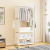 3 Row Clothes Rack Floor Dustproof Hanging Clothes Hanger Large Capacity Garment Drying Rack Storage Shelf Bedroom Furniture