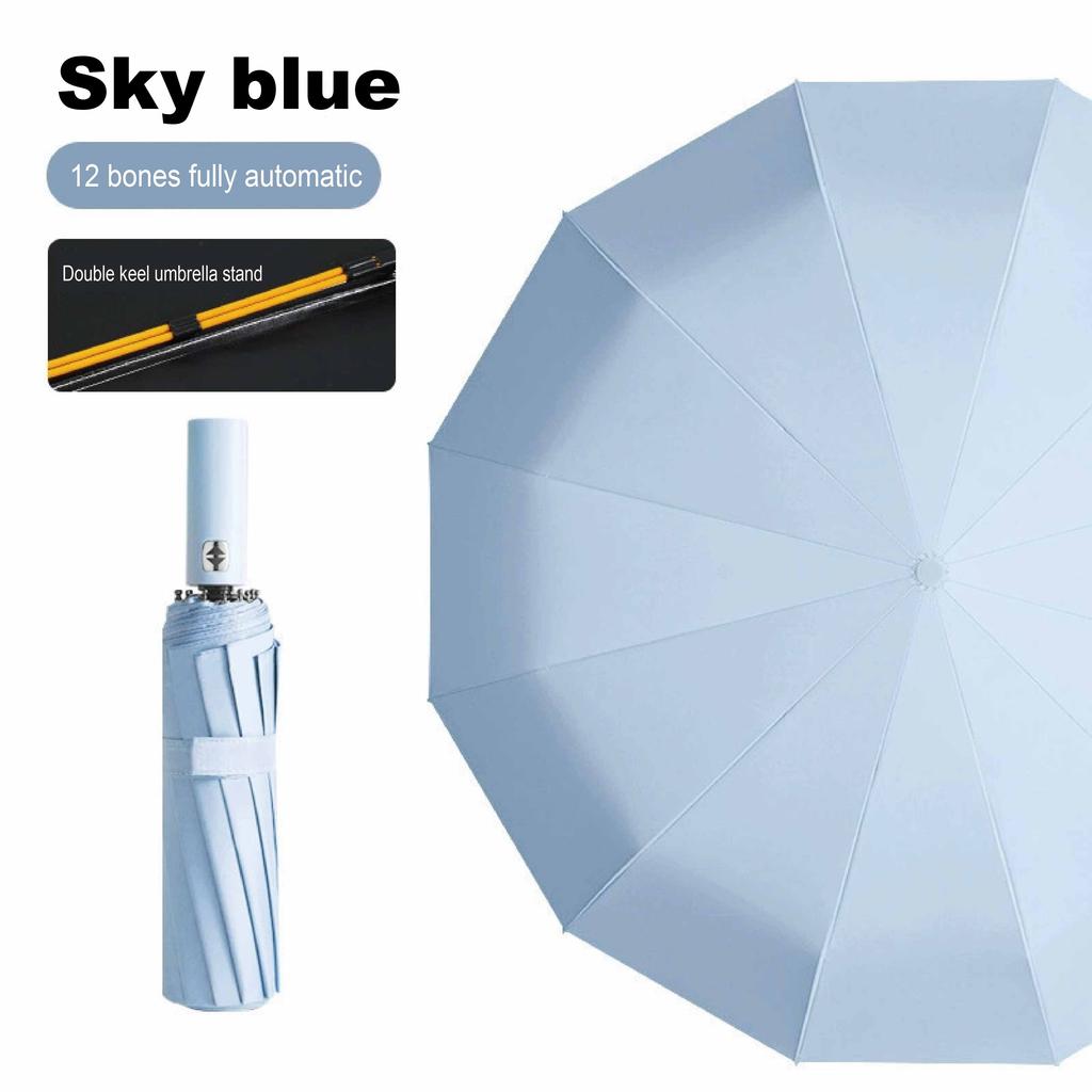24 Fracture Umbrella, Sun And Rain Dual-Purpose Fully Automatic Umbrella, High-End Sense, Men'S Vinyl Sunshade, Sun Protecti