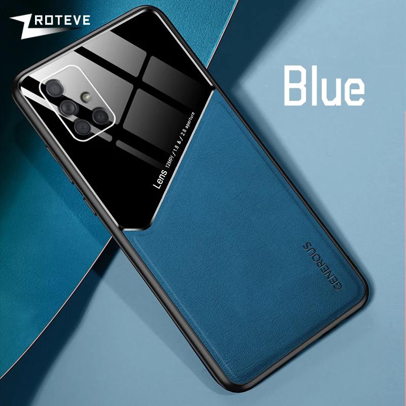 A51 Case PU Leather Car Magnetic Hard PC Cover For Samsung Galaxy A71 A51 A32 A52 A72 A52s M52 Shockproof Phone Cases