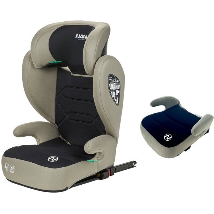 Siege auto - NANIA - Bogota - Groupe 2/3 - I-size - 100/150 cm - Isofix - 4 a 12 ans - Tetiere réglable - Noir