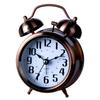 Red Ancient Luminous Mute Alarm Clock Children Student Small Metal Clock Loud Double Ring Ring Ring Retro Home Use