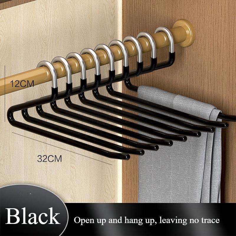 Home Stainless Steel Goose-Shaped Anti-Slip No-Trace Pants Hanger Z-Shaped Double Hanger Wardrobe Space-Saving Storage Hanger