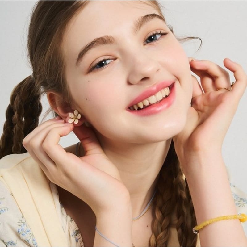 Dana Burton Coco Dewey Flower Earrings