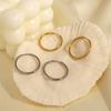 Niche Design Size Circle Light Luxury Temperament Titanium Steel Gold-Plated Earrings Jewelry Women