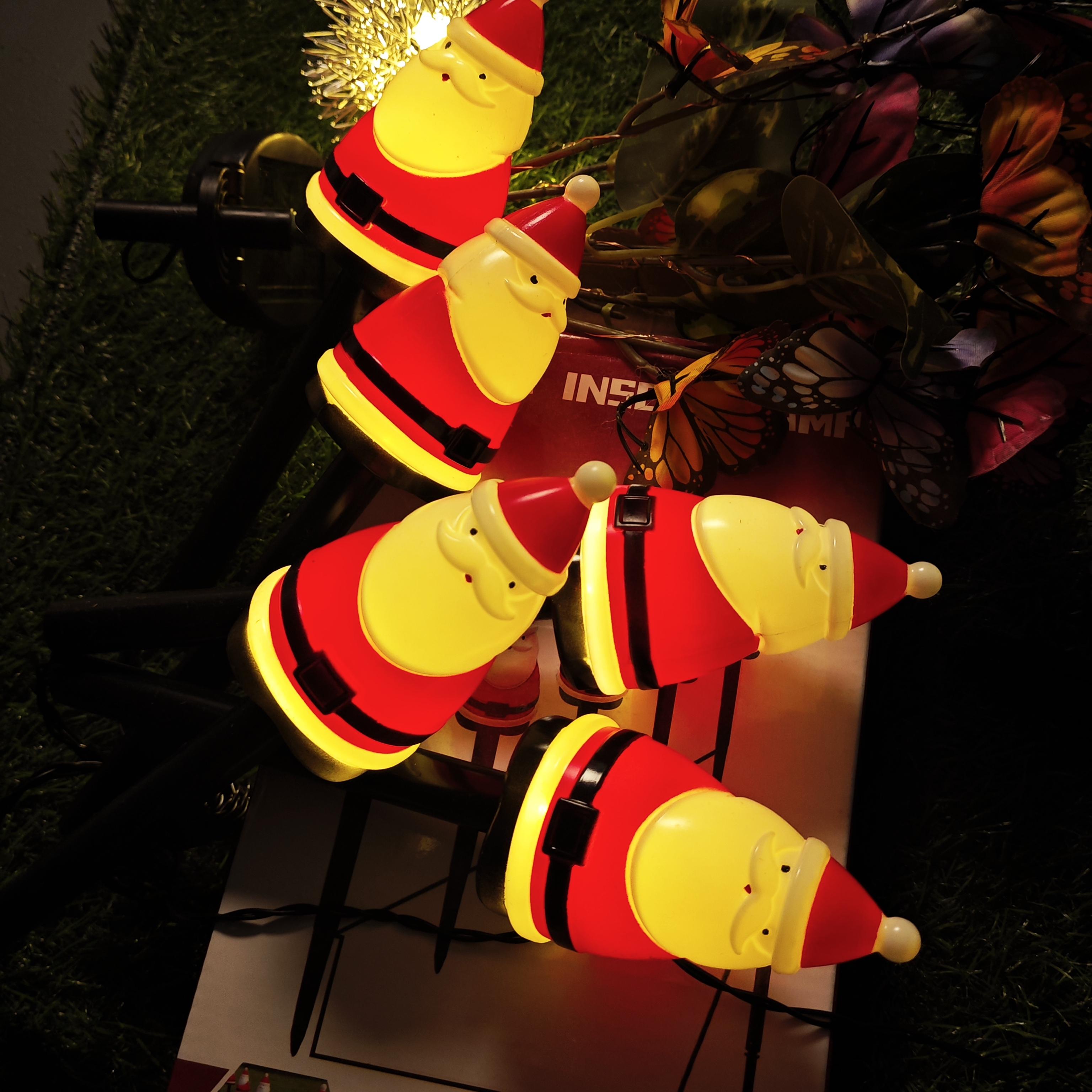 

Уличные солнечные рождественские огни Рождественская снежинка звезда на солнечной батарее газон садовый свет набор из 5 водонепроницаемые колышки для дорожки