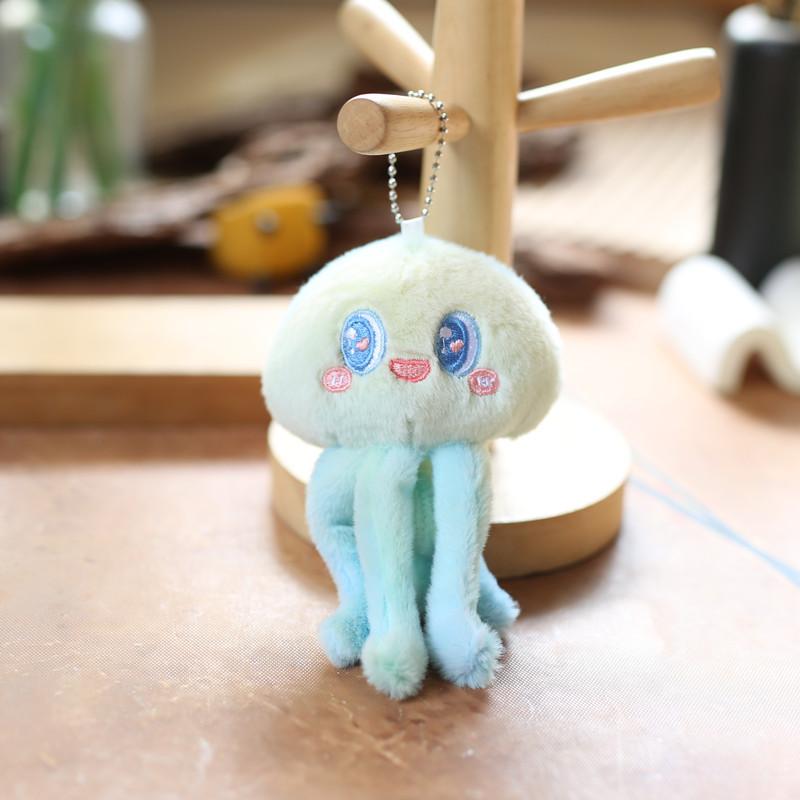 

Octopus Charming Stuffed Keychain Soft Plush Toy Adorable 14cm Doll светло-зеленый