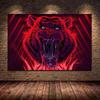 Blood Tiger Cool Red Ferocious Animals Pop Street Posters and Prints Canvas Painting Art for Living Room Home Wall Decoration Pictures Mural