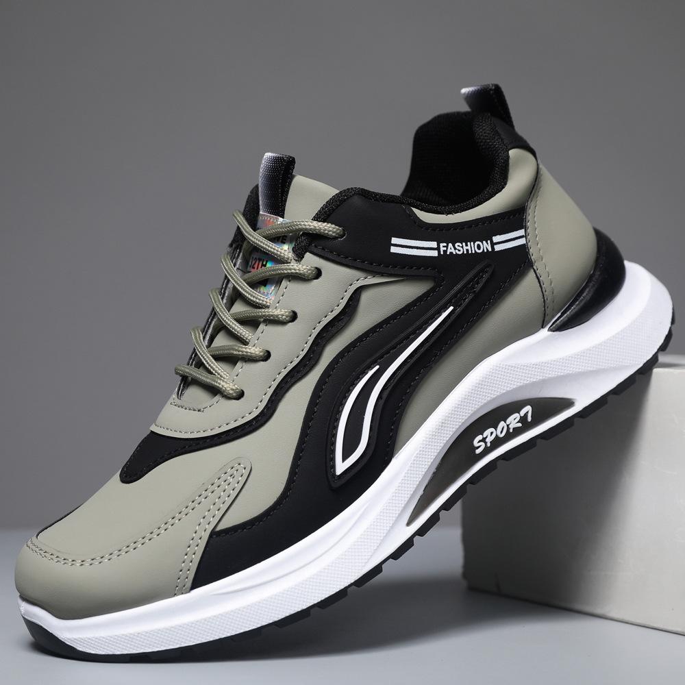 Men's spring new trend leisure sports running shoes men's travel soft sole breathable wear-resistant light versatile shoes men