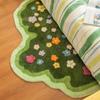 Soft Moss Flower Floor Mat for Living Room, Bedroom, Bedside, Children's Room, Moving House Gift, Home Decoration